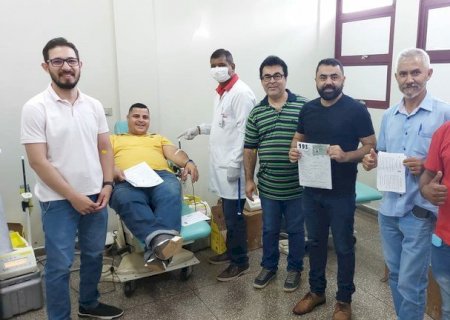 Servidores da Câmara de Nova Andradina participam de campanha de doação de sangue