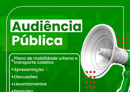 Audiência pública irá debater Mobilidade e Transporte Coletivo em Nova Andradina