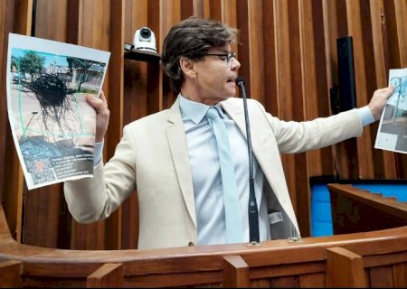 “É uma esculhambação', diz deputado sobre fiação inutilizada em postes de energia