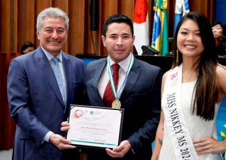 Promotor de Justiça Dr. Allan Arakaki de ivinhema recebe comenda da Assembleia Legislativa do Estado de Mato Grosso do Sul