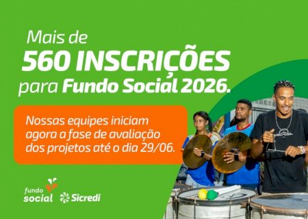 Sicredi Centro-Sul MS/BA encerra inscrições para o Fundo Social 2026 com mais de 560 projetos cadastrados